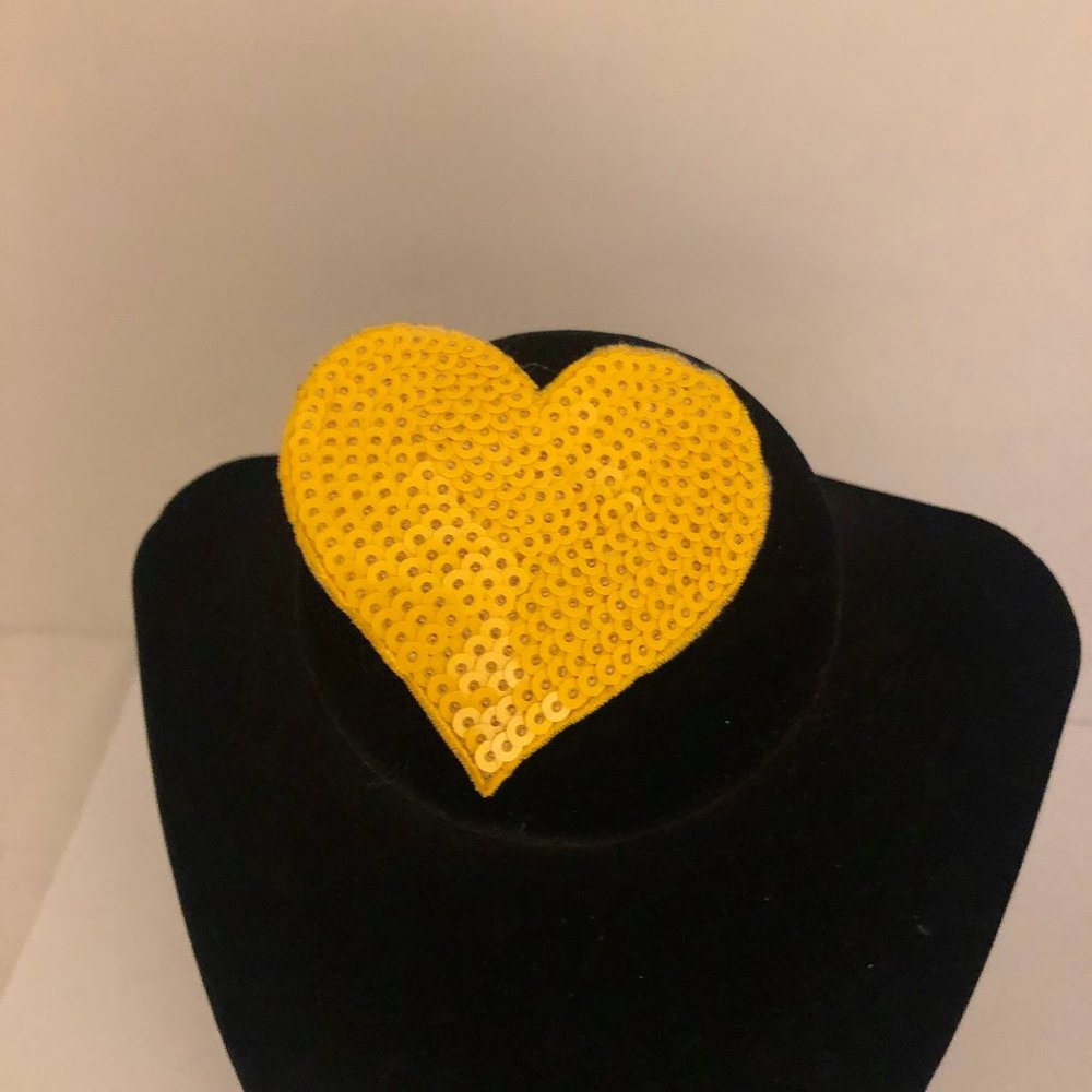 Yellow Sequin Hair Clip/Brooch